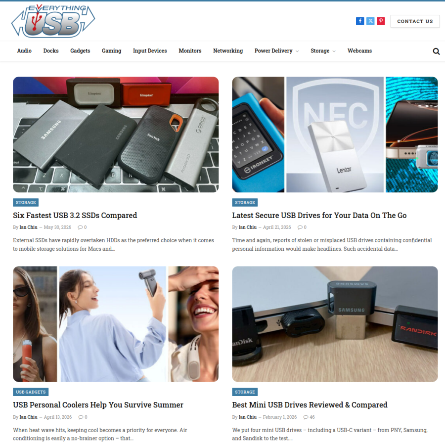 everythingusb.com homepage screenshot