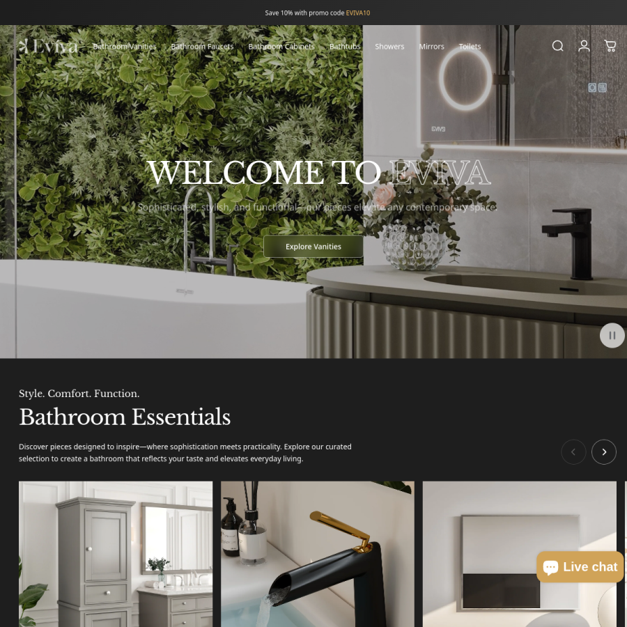 eviva.us homepage screenshot