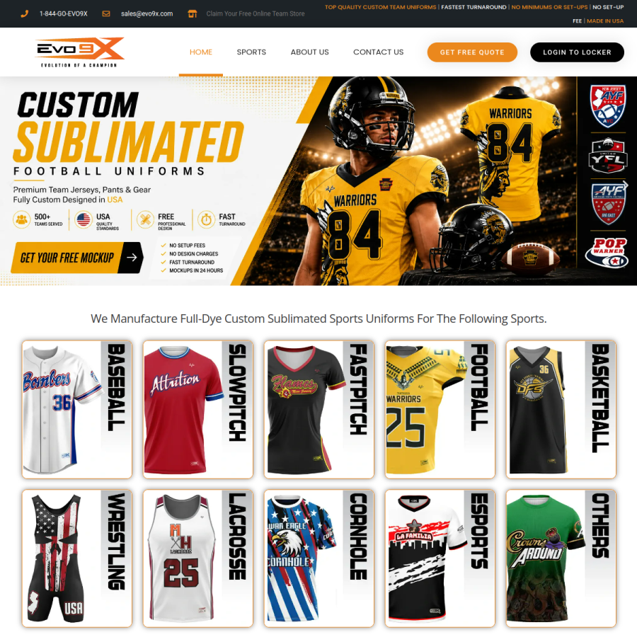 evo9x.com homepage screenshot