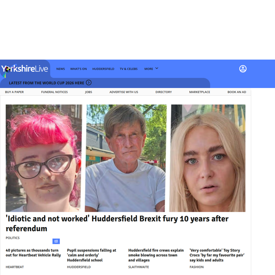 examinerlive.co.uk homepage screenshot