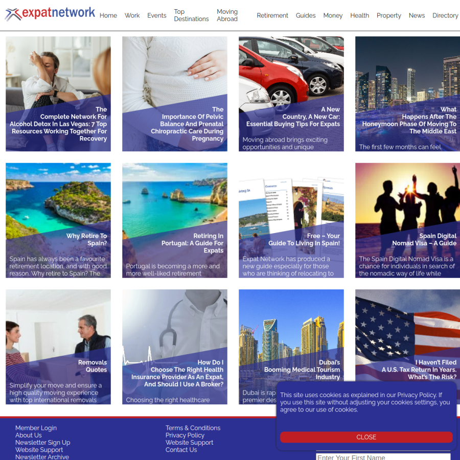 expatnetwork.com homepage screenshot