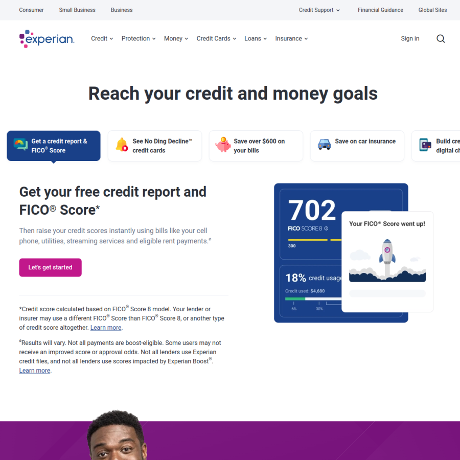 experian.com homepage screenshot