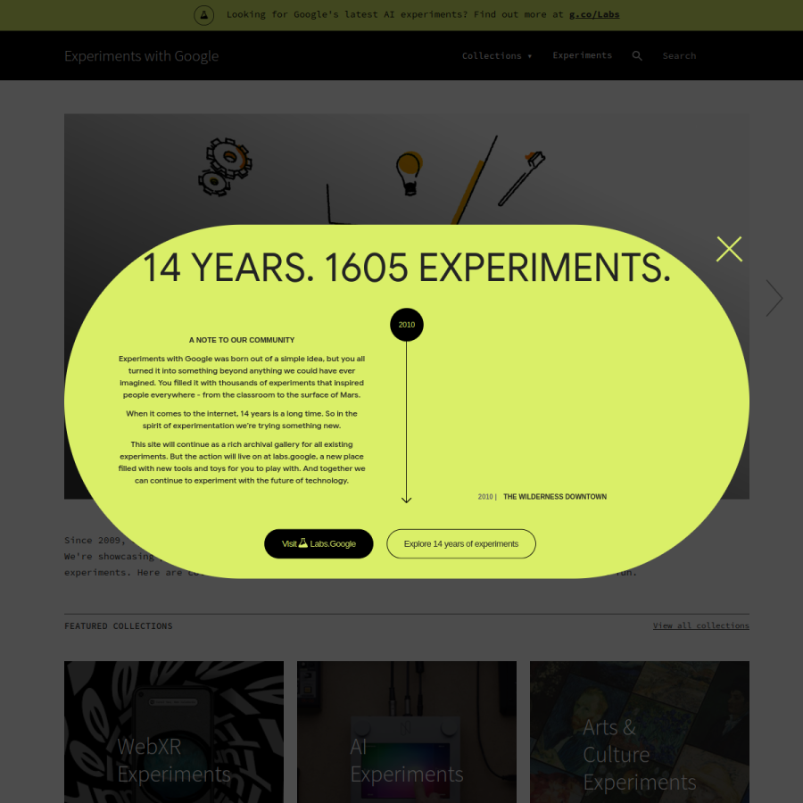 experiments.withgoogle.com homepage screenshot