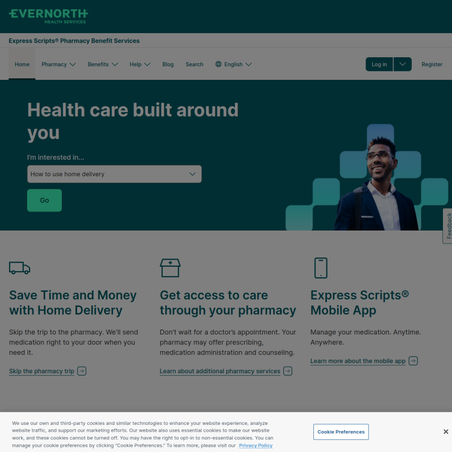 express-scripts.com homepage screenshot