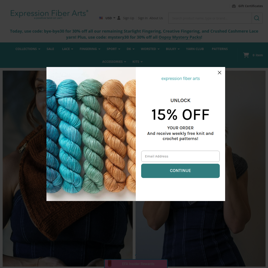 expressionfiberarts.com homepage screenshot