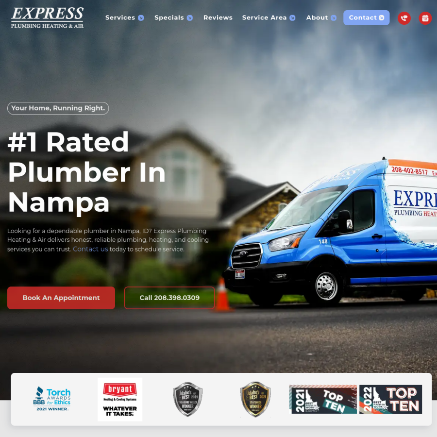 expressplumbingidaho.com homepage screenshot