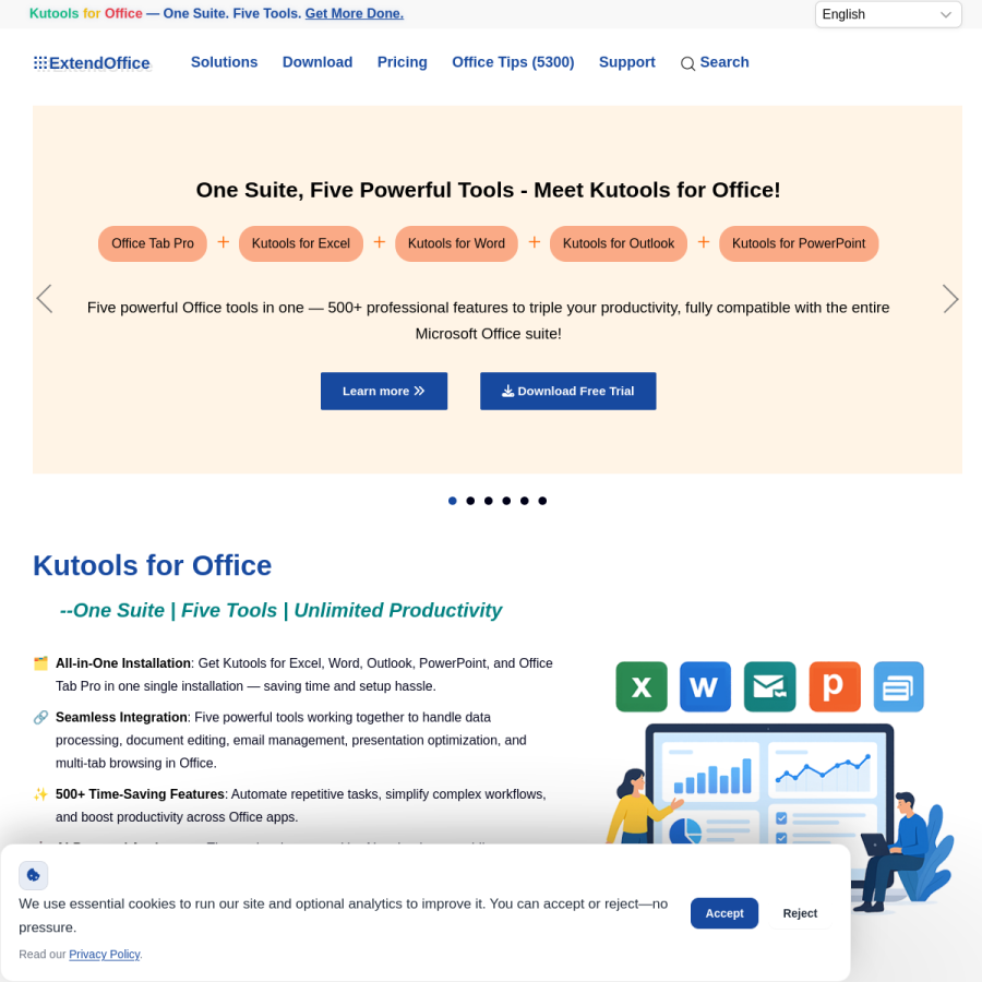 extendoffice.com homepage screenshot