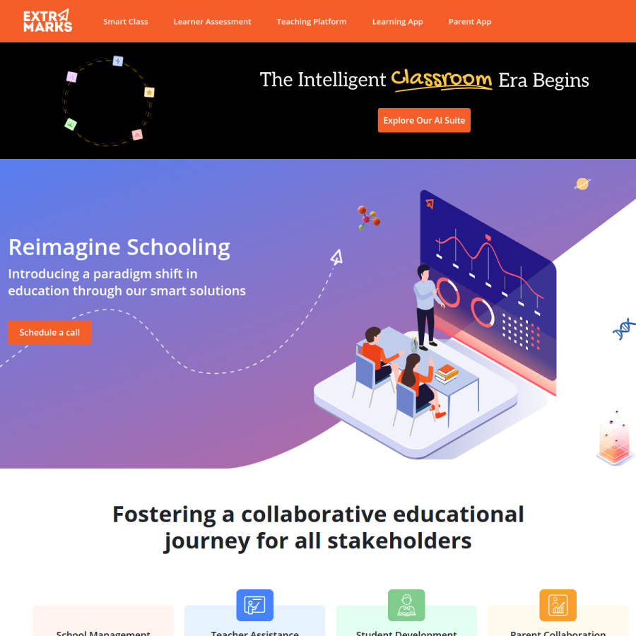 extramarks.com homepage screenshot
