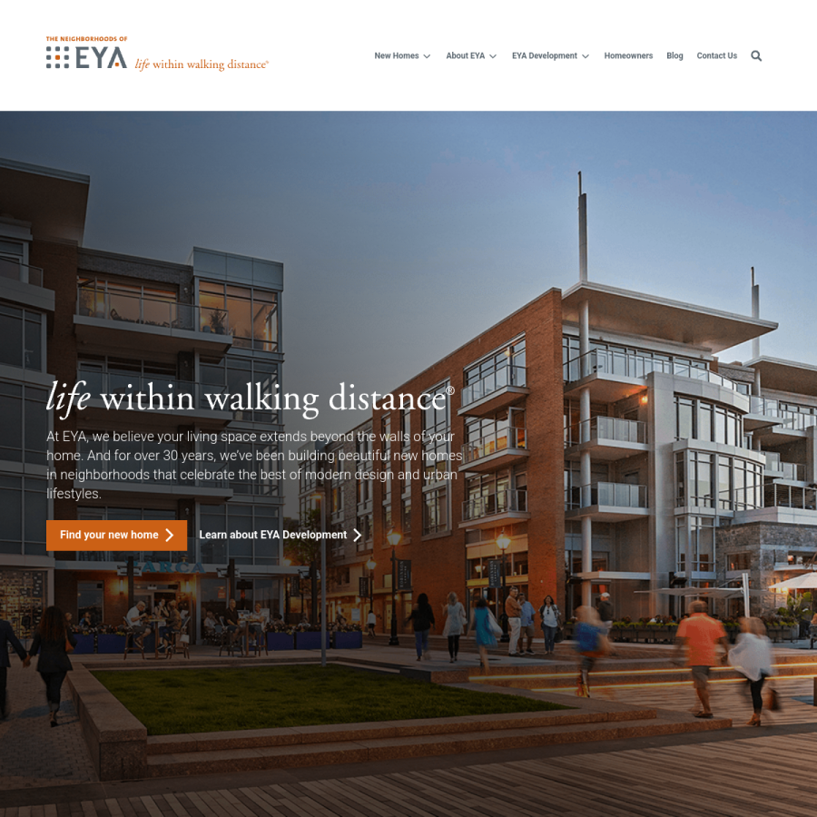 eya.com homepage screenshot