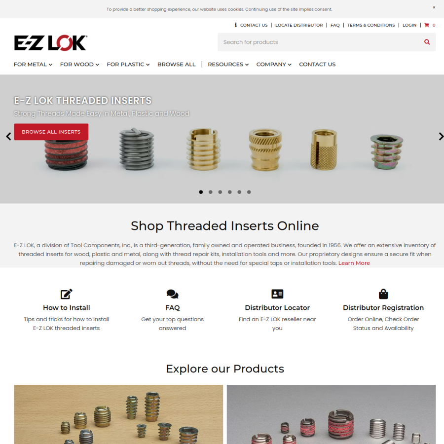 ezlok.com homepage screenshot