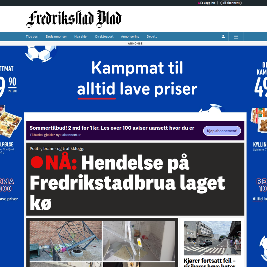 f-b.no homepage screenshot