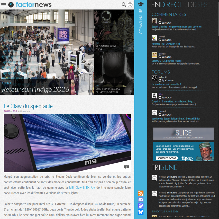 factornews.com homepage screenshot