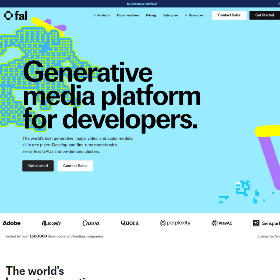 fal.ai homepage screenshot