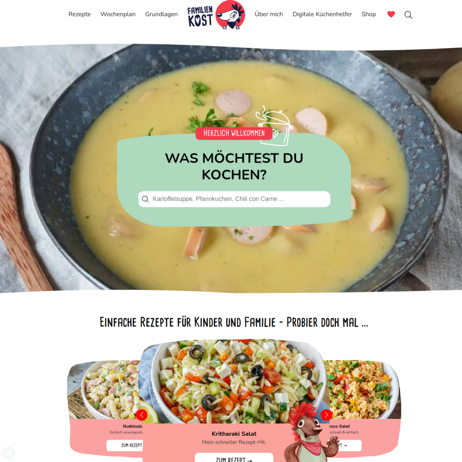 familienkost.de homepage screenshot