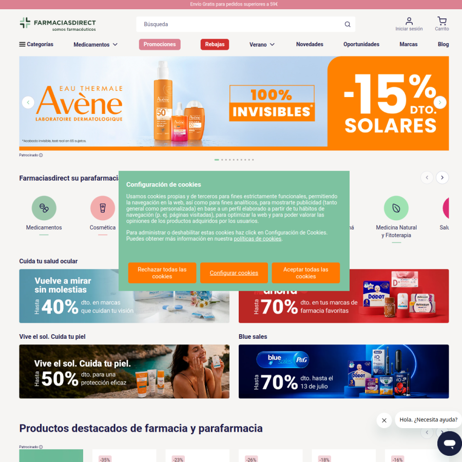farmaciasdirect.es homepage screenshot