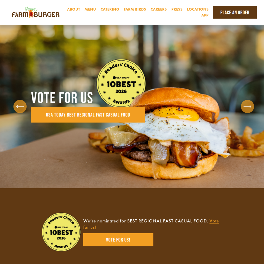 farmburger.com homepage screenshot