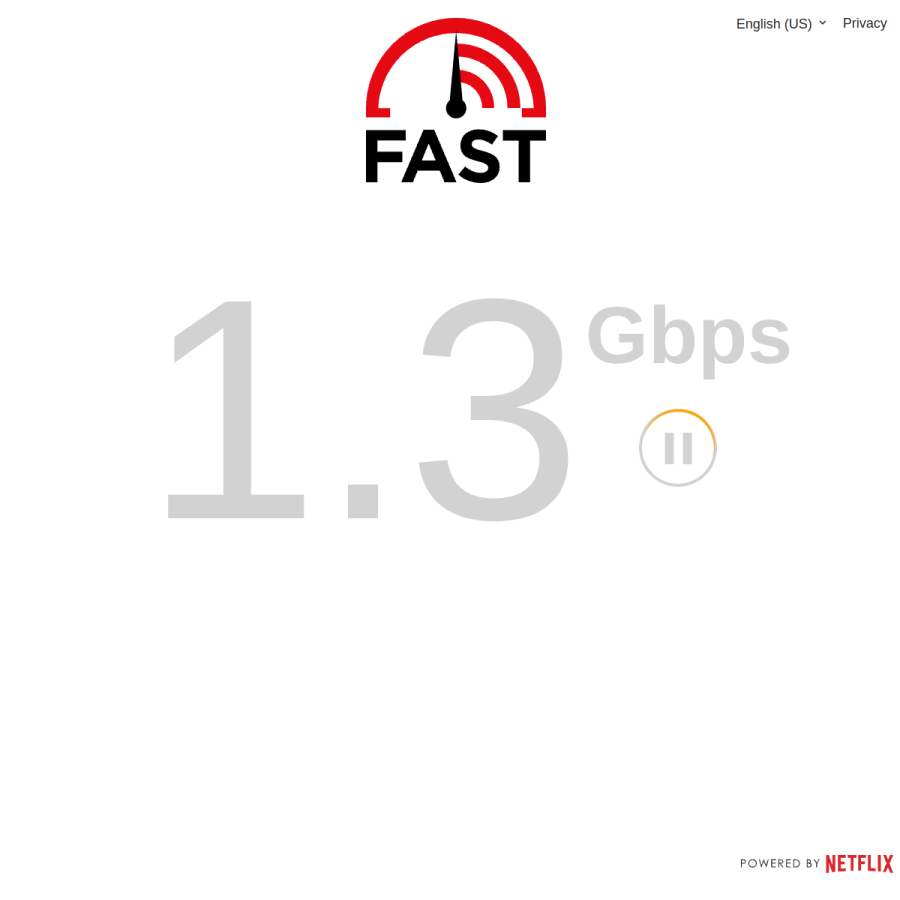 fast.com homepage screenshot