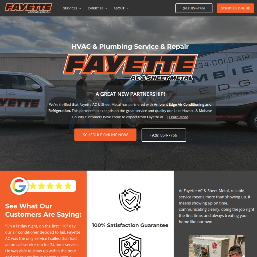 fayetteac.com homepage screenshot