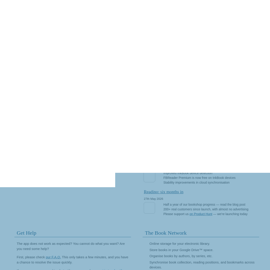 fbreader.org homepage screenshot