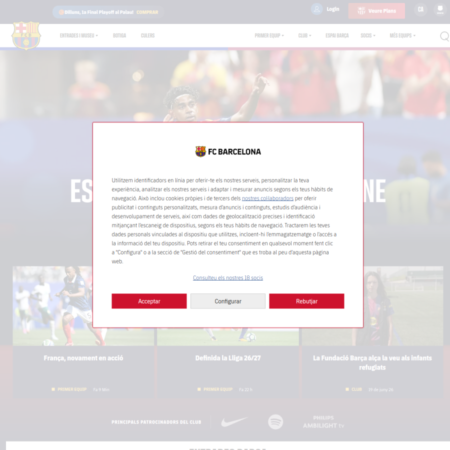 fcbarcelona.cat homepage screenshot