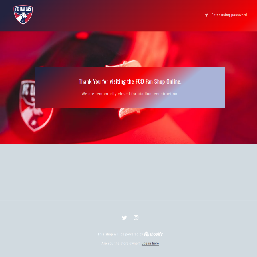 fcdfanshop.com homepage screenshot