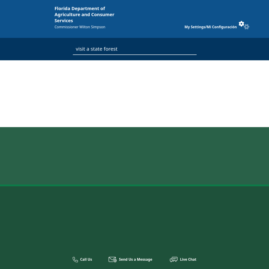 fdacs.gov homepage screenshot