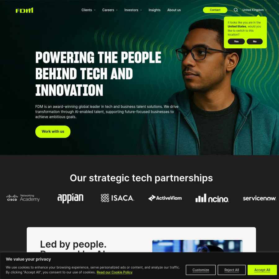 fdmgroup.com homepage screenshot