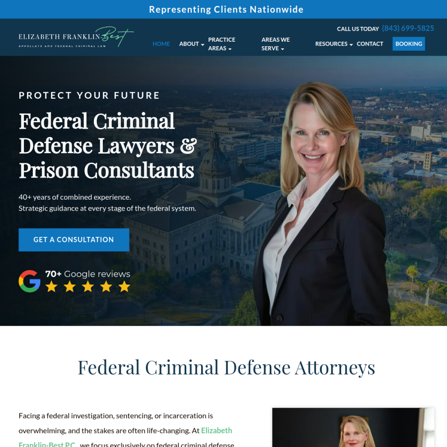 federalcriminaldefenseattorney.com homepage screenshot