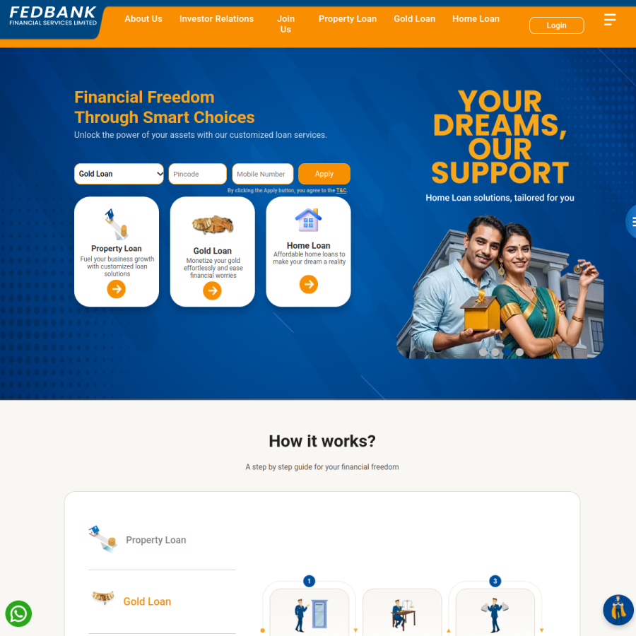 fedfina.com homepage screenshot