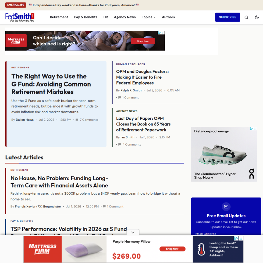 fedsmith.com homepage screenshot