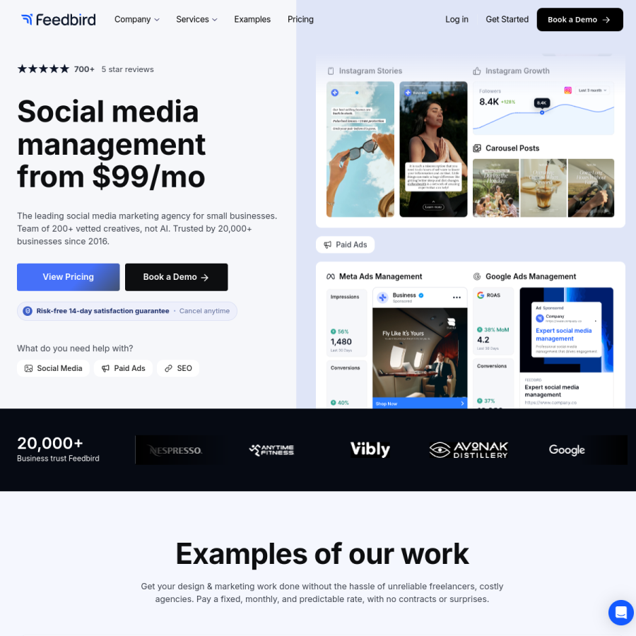 feedbird.com homepage screenshot