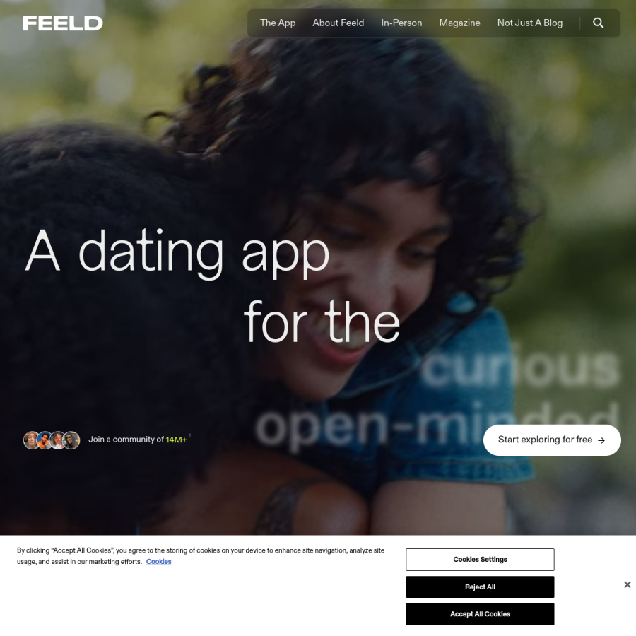 feeld.co homepage screenshot