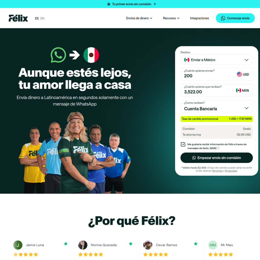 felixpago.com homepage screenshot