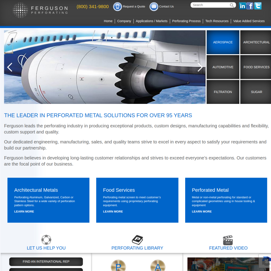 fergusonperf.com homepage screenshot