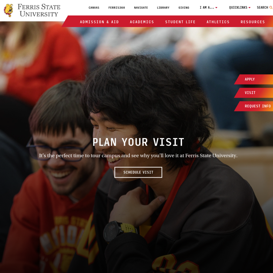 ferris.edu homepage screenshot