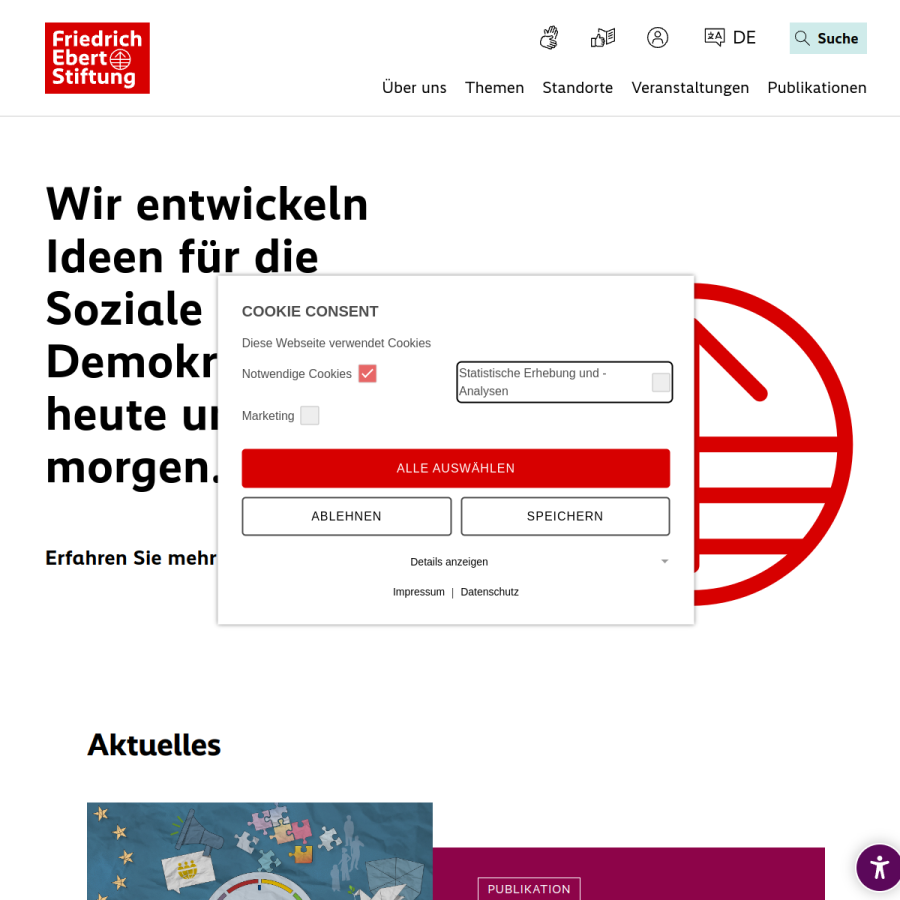fes.de homepage screenshot