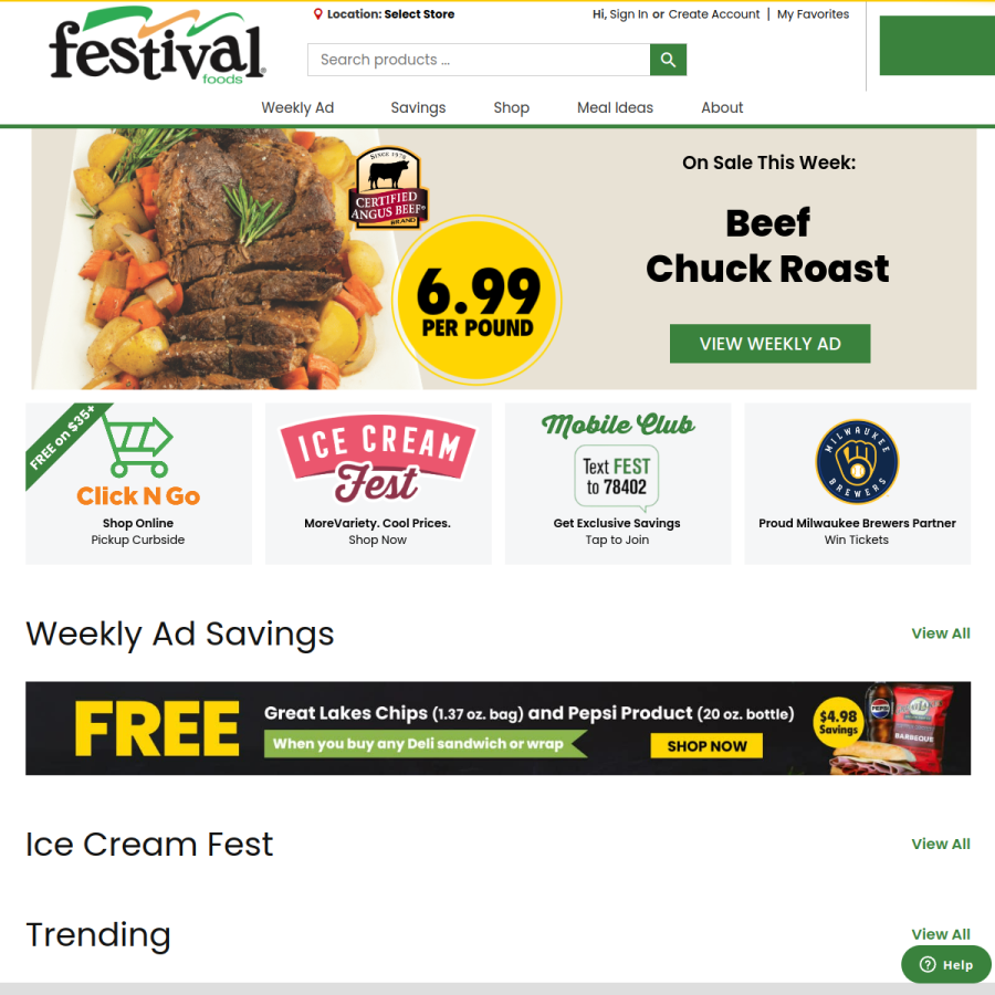 festfoods.com homepage screenshot