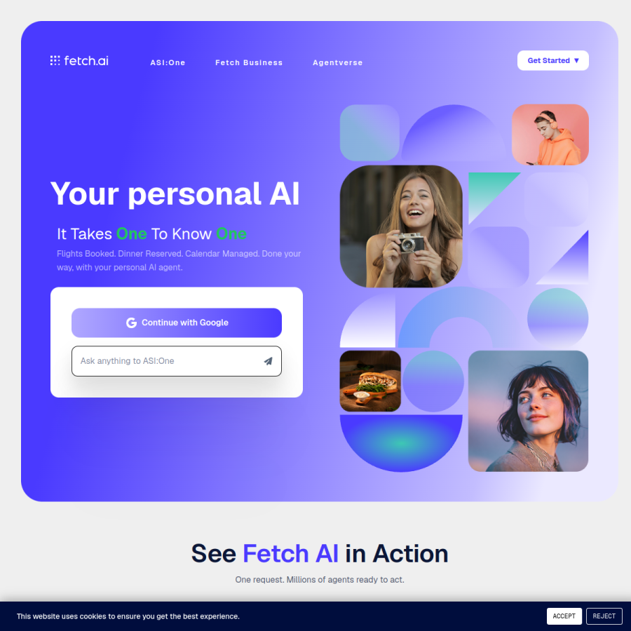 fetch.ai homepage screenshot