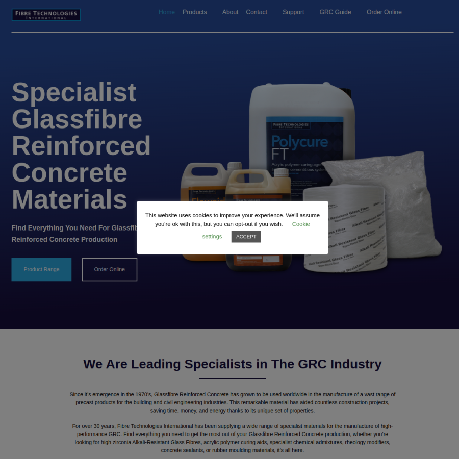 fibretech.org homepage screenshot