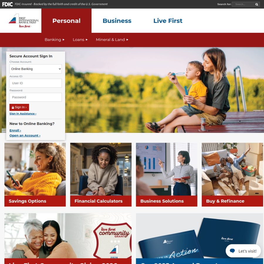 fibt.com homepage screenshot