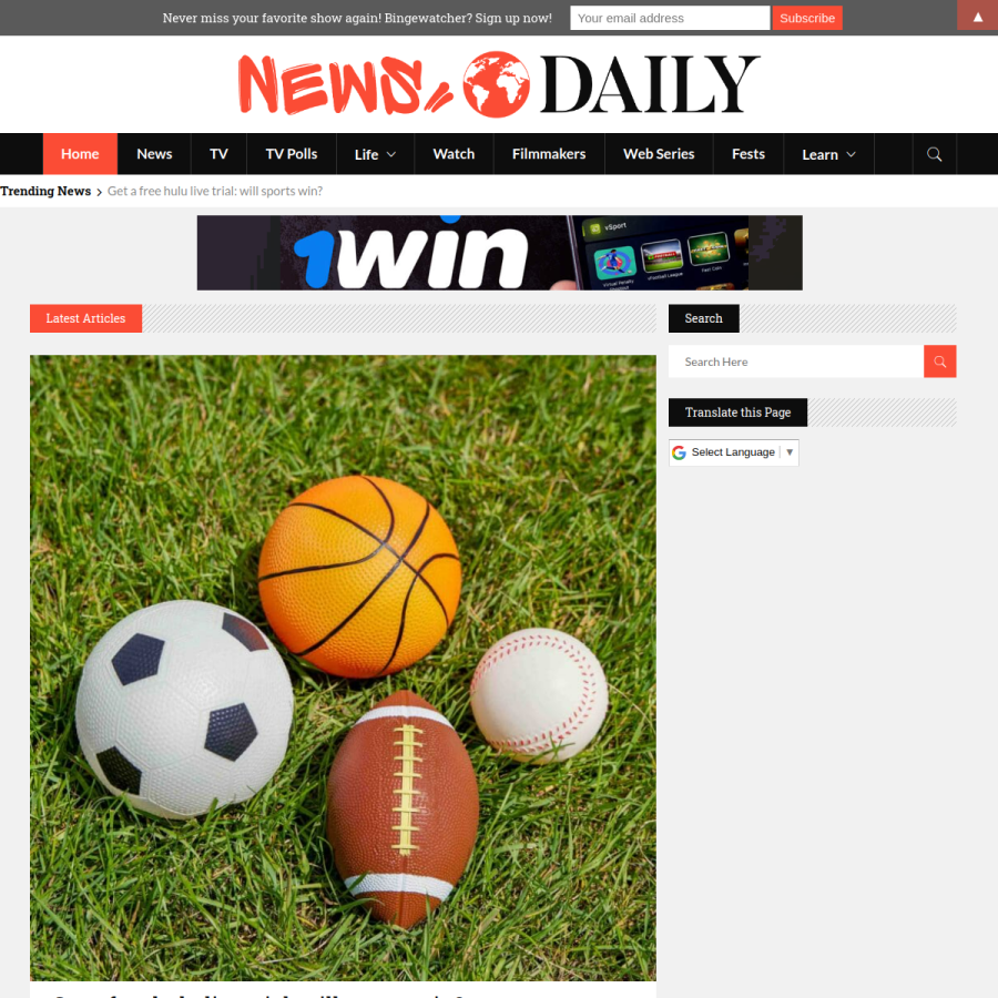 filmdaily.co homepage screenshot