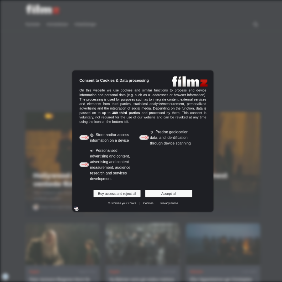 filmz.dk homepage screenshot