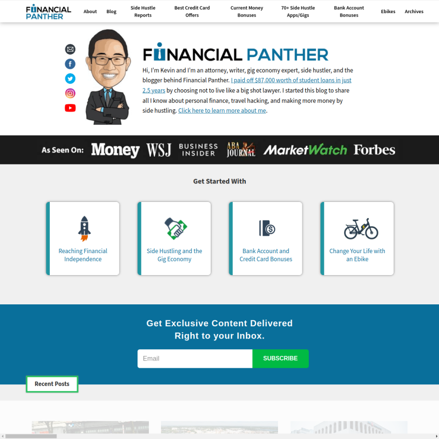 financialpanther.com homepage screenshot