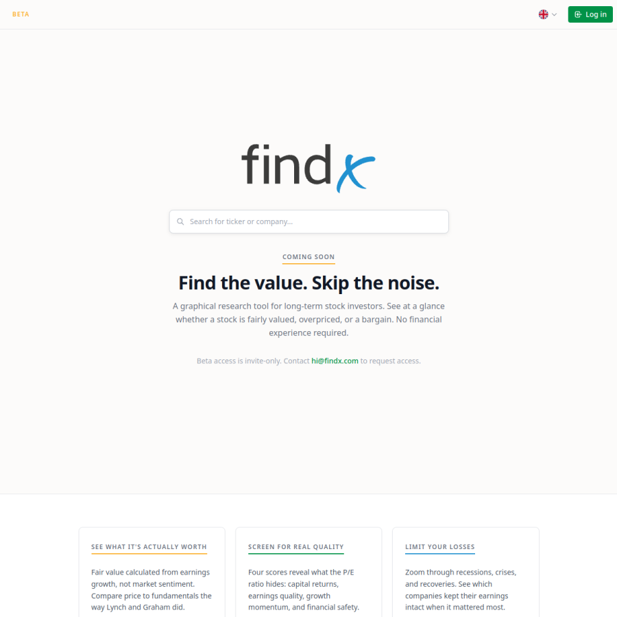 findx.com homepage screenshot