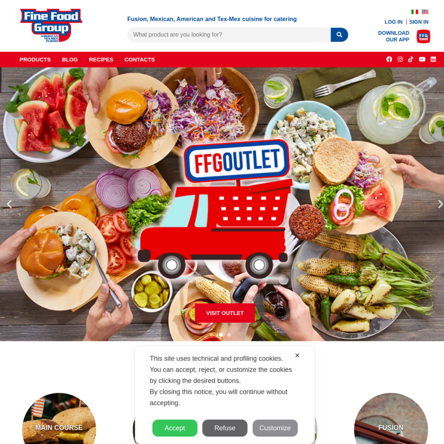 finefoodgroup.com homepage screenshot
