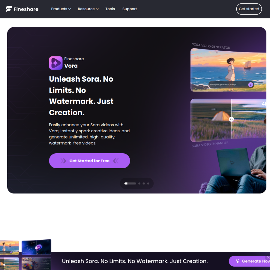 fineshare.com homepage screenshot