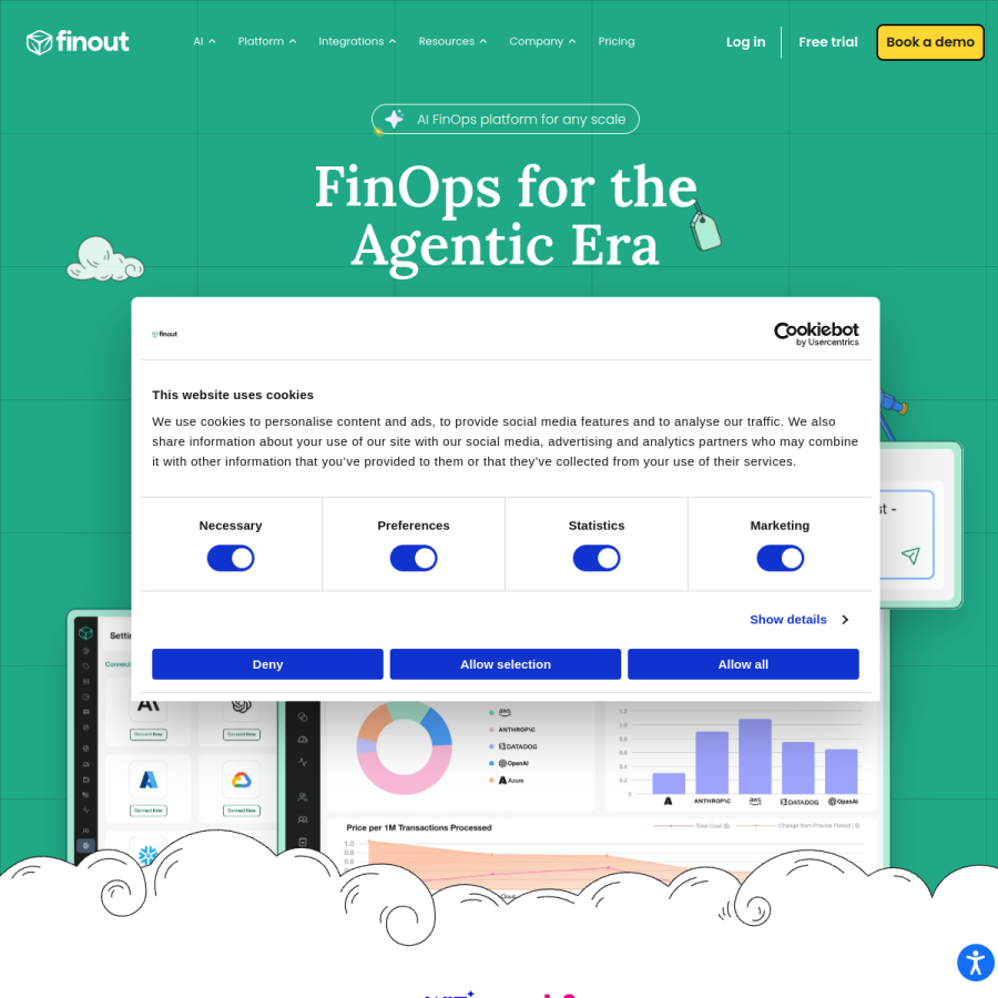 finout.io homepage screenshot