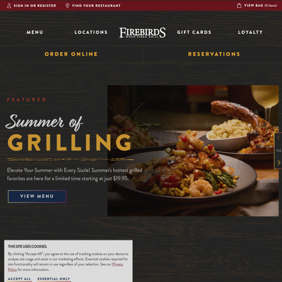 firebirdsrestaurants.com homepage screenshot