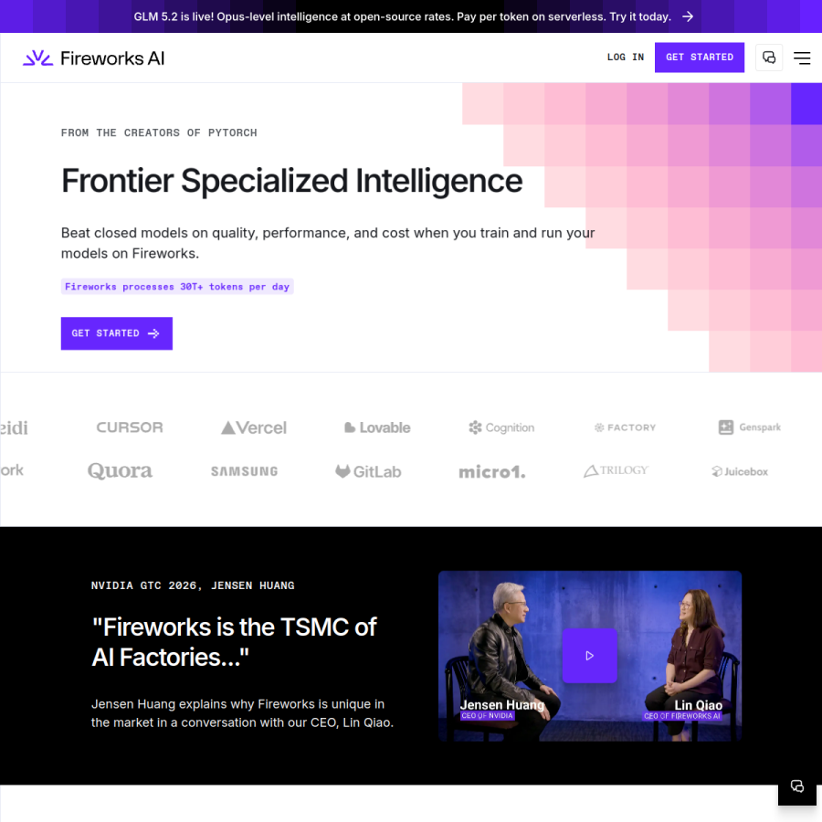 fireworks.ai homepage screenshot