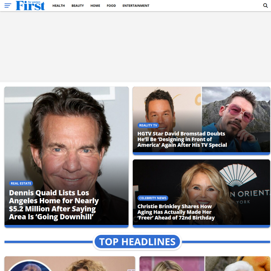 firstforwomen.com homepage screenshot